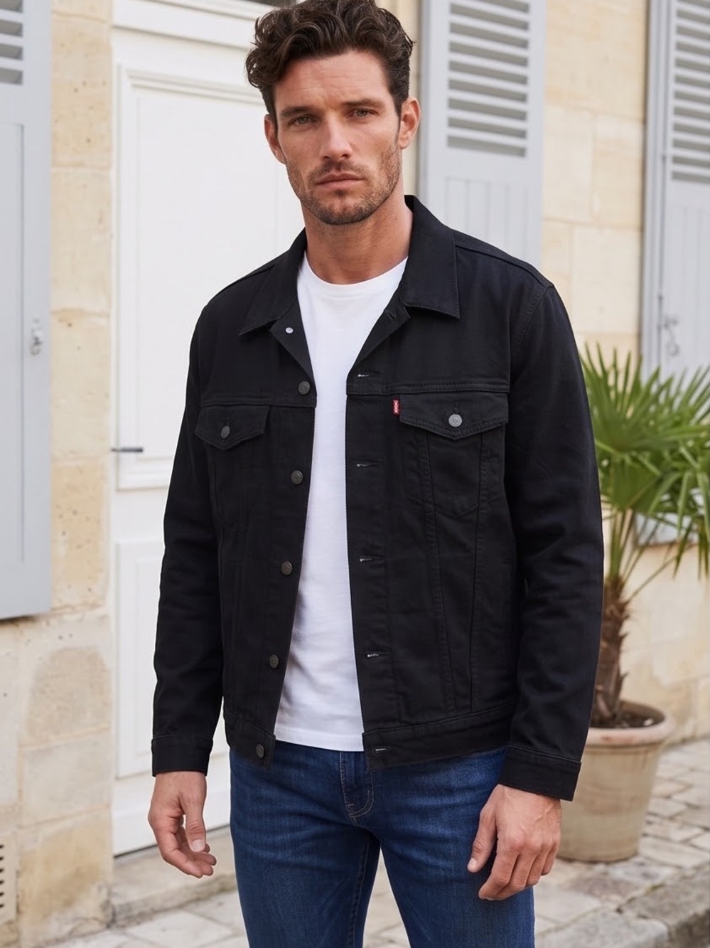 Men's Black Shirt Jacket - Timeless Lightweight Layer